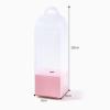 10X Clear Flower Gift Boxes with Handles for Single Rose, 3.15x3.15x11.02 Inch PVC Transparent Packaging Boxes for Florist Retail Shop Wedding Anniversary Party Favor- view 2