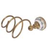 DouWen MO Brass Hair Dryer Holder, Antique Retro Hairdryer Hanging Rack, Space Saving Bath Storage Accessories with Expansion Screws, for Wall, Bathroom, Barber Stores, view 2