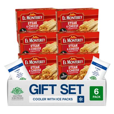 Salutem Vita Frozen Steak and Cheese Taquitos, Gift Set, 20 oz Pack of 6