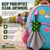 SPUDZ Classic Microfiber Lens Cleaner Clip-On Pouch, Washable for Binoculars, Scopes, Glasses, Screens | Classic | Tiger, 6 x 6 Inch (2-Pack) view 2