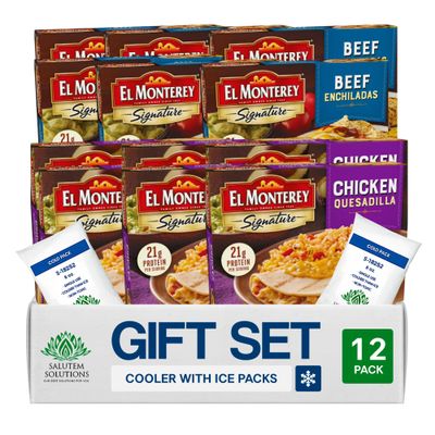 Salutem Vita Frozen Beef Enchiladas with Authentic Mexican Flavor, Gift Set, 10 oz Pack of 14