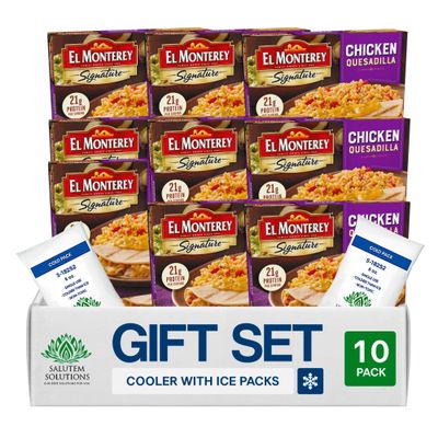 Salutem Vita Frozen Chicken Quesadilla Meal, Authentic Mexican Cuisine, Gift Set, 10 oz Pack of 10