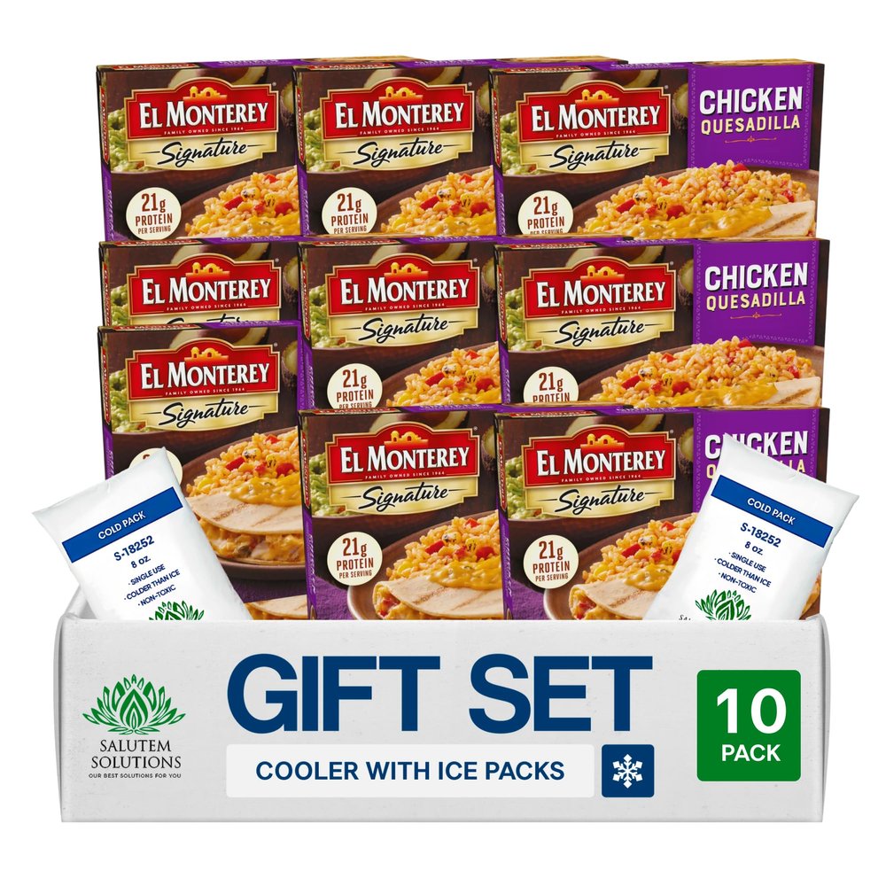 Salutem Vita Frozen Chicken Quesadilla Meal, Authentic Mexican Cuisine, Gift Set, 10 oz Pack of 10