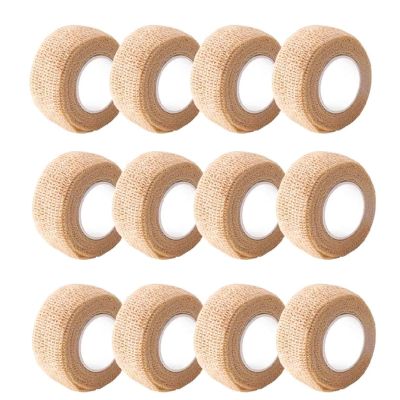 12 Rolls Self Adhesive Bandage Wrap, Toe Bandages for Big Toe, Self-Adhesive Toe Covers & Protectors for Men and Women, Breathable Toe Guards for Ingrown Nails, Corns, and Running (12 Rolls)
