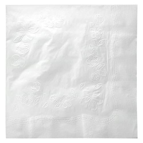 3 Ply 15.8 x 16 Inch White Paper Lunch Napkins Large Disposable Dinner Napkins for Weddings, Parties, Catering, Restaurants, Events, and Everyday Use (75)