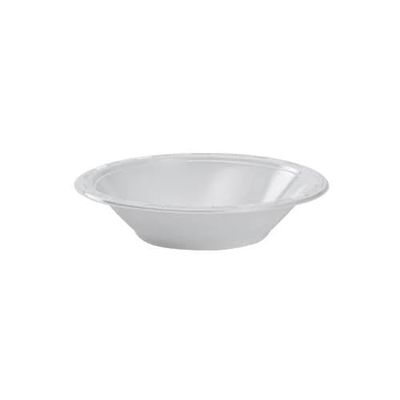 15 oz White Plastic Round Bowl Durable Disposable Serving Bowls for Salads, Snacks, Desserts, Appetizers, Soups, Side Dishes, Parties, Events, Catering, Buffets, and Outdoor Gatherings (24)