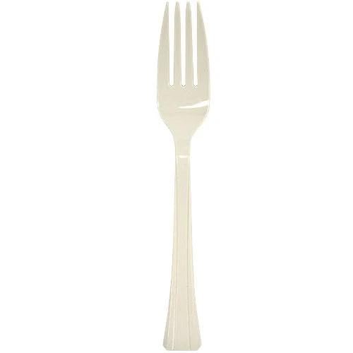 Sahara Beige Plastic Forks Elegant Disposable Forks for Appetizers Salads Desserts and Main Courses Ideal for Weddings Parties Catering Events and Buffets (240)