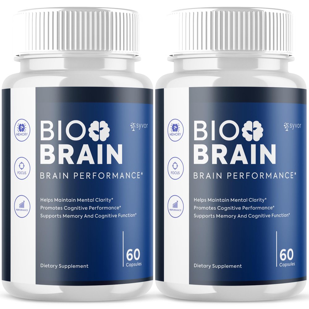 (2 Pack) Bio Brain Capsules, Official Bio Brain Supplement Pills with All Natural Ingredients, Advanced Health Supplement Pills with Maximum Strength Premium Vitamins for Women & Men (120 Capsules)