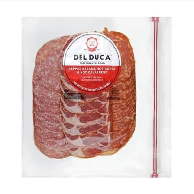 Italian Style Hot Charcuterie Tray 1Lb Thin Sliced Includes Hot Calabrese, Hot Coppa, & Pepper Salami