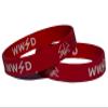 What Would Satan Do (WWSD) Silicone Wristband, Red and White, 2-Pack LIMITED EDITION (200 Run) view 1