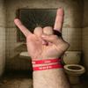 What Would Satan Do (WWSD) Silicone Wristband, Red and White, 2-Pack LIMITED EDITION (200 Run) view 3
