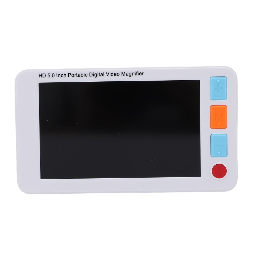 Diyeeni Handheld Reading Magnifier, Photo Video Recording Illuminated Lighted Folding Handle 3-48x Magnification Magnifier for Reading for Low