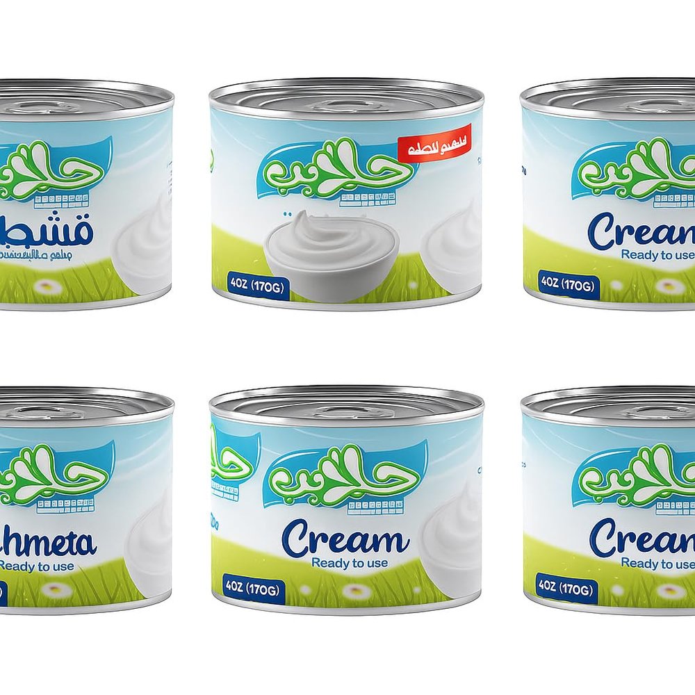 Halyeb Pure and Natural Cream, Fresh N Creamy, Great for Savory and Sweet Dishes, 6oz (Pack of 6)