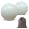 Hmsddan Natural Marble Baoding Chinese Meditation Balls, Stress Relief Hand Exercise Therapy Set, White Small-1.38" view 1