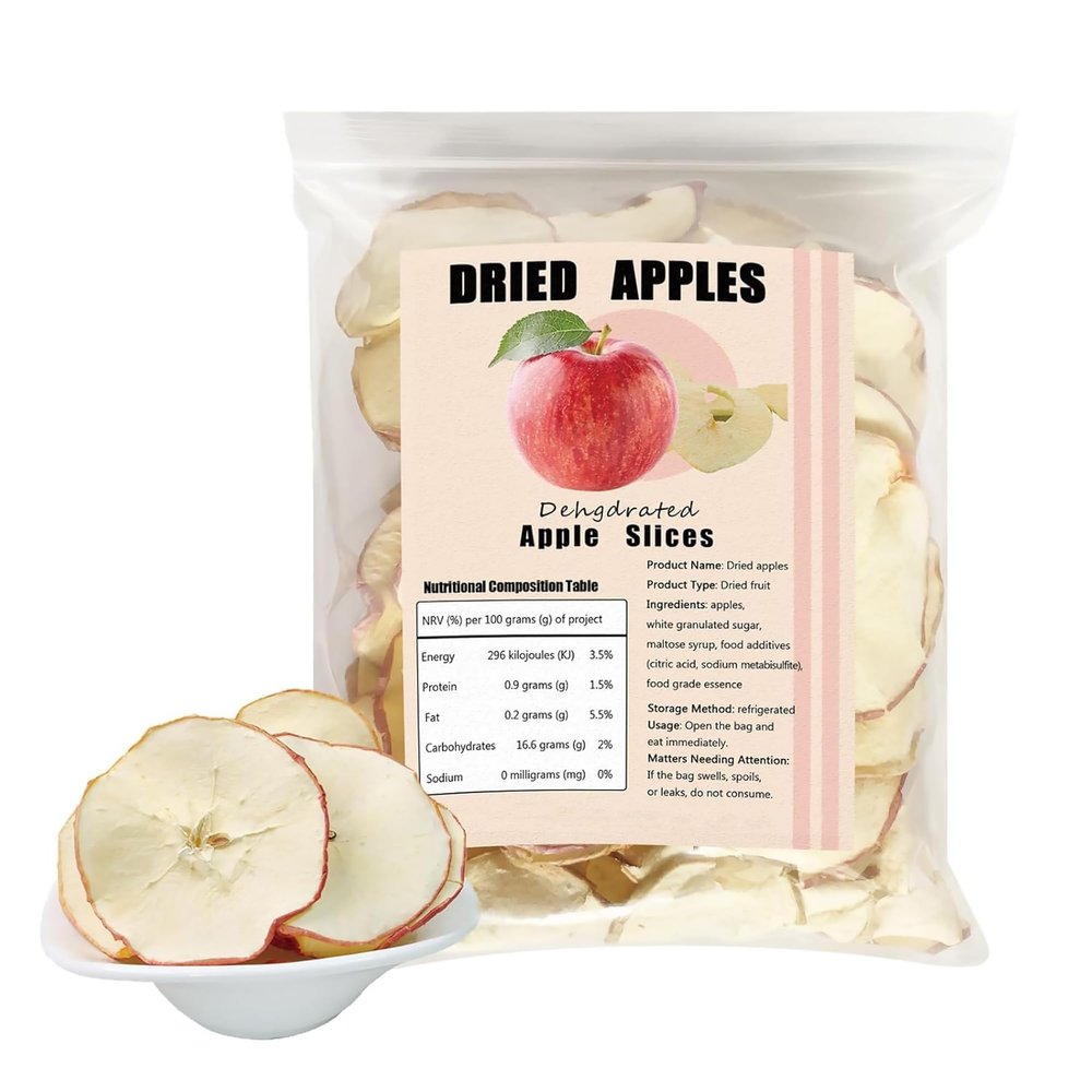 Apple Slices, Apple Chips, Dried Apples-Fuji Apples, Natural Sweetness, Nutrient-Dense, On-the-Go Snacks, Chewy Resilience & Concentrated Aroma, Dehydrated Fruit for Simmer Pot Mix