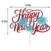 WRACKKIAR Happy New Year 2026 Cake Topper, red Glitter Hello 2026, Cheers To 2026, Goodbye 2026 Welcome to 2026 cake decorations view 2