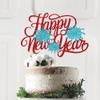 WRACKKIAR Happy New Year 2026 Cake Topper, red Glitter Hello 2026, Cheers To 2026, Goodbye 2026 Welcome to 2026 cake decorations view 3