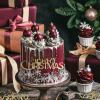 10Pcs Merry Christmas Cake Toppers Acrylic Mirror Gold Engraved Cupcake Cake Side Decorative for Xmas Holiday New Year Party Cake Decoration Kit Dessert Baking DIY Supplies (Gold) view 2