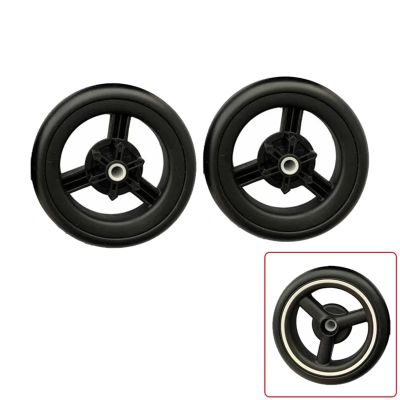 1 Sets Stroller Wheels Compatible Goodbaby Pocket Car Baby Trolley Pram Accessories Enhancing Ride SmoothnessLifespan for Daily Walks(2 Single Back Wheels)
