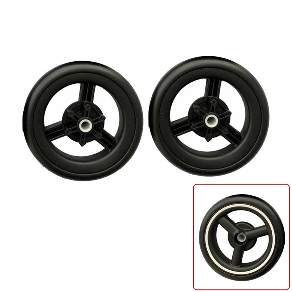 1 Sets Stroller Wheels Compatible Goodbaby Pocket Car Baby Trolley Pram Accessories Enhancing Ride SmoothnessLifespan for Daily Walks(2 Single Back Wheels)