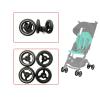 1 Sets Stroller Wheels Compatible Goodbaby Pocket Car Baby Trolley Pram Accessories Enhancing Ride SmoothnessLifespan for Daily Walks(2 Single Back Wheels) view 2