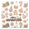 100Pcs Christmas Gingerbread Paper Napkins Xmas Cookies Disposable Party Napkin 6.5" Gingerbread Man Luncheon Hand Towel for Winter Holiday Wedding Baby Shower Party Supplies view 1