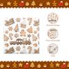 100Pcs Christmas Gingerbread Paper Napkins Xmas Cookies Disposable Party Napkin 6.5" Gingerbread Man Luncheon Hand Towel for Winter Holiday Wedding Baby Shower Party Supplies view 3