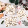 100Pcs Christmas Gingerbread Paper Napkins Xmas Cookies Disposable Party Napkin 6.5" Gingerbread Man Luncheon Hand Towel for Winter Holiday Wedding Baby Shower Party Supplies view 4