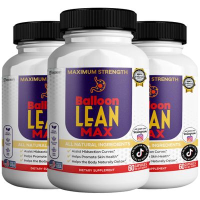 GREENVIFY Balloon Lean Max Maximum Strength Dietary Supplement, 60 Capsules, Natural Ingredients, 30-Day Supply (3)