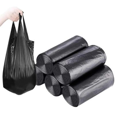 100PCS 5 RollTrash Bags Kitchen Home Trach Bag Smalll Garbage Rubbish Bags Black