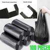100PCS 5 RollTrash Bags Kitchen Home Trach Bag Smalll Garbage Rubbish Bags Black view 2