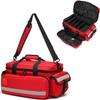 UCCKIOWQ First Aid Bags Empty, Medical Emergency Trauma Bag, Pill Bottle Organizer for Travel, Home Storage with Detachable Dividers(Red) view 1