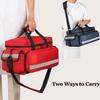 UCCKIOWQ First Aid Bags Empty, Medical Emergency Trauma Bag, Pill Bottle Organizer for Travel, Home Storage with Detachable Dividers(Red) view 4