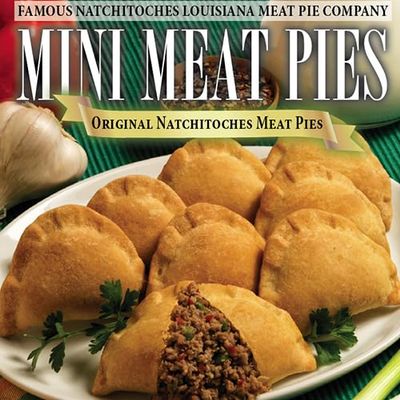 96 Mini Meat Pies w/ Original Flavored Beef & Pork Filling, 1.25 oz. Savory Natchitoches Style Frozen Handheld Snack, Appetizer or Light Family Dinner Empanadas. Bake or Fry Mince Meat Pie Piroshkis Ready in Minutes