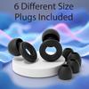 Silicone Ear Plugs for Noise Cancelling, Lightweight Design, 6 Different Sized Eartips Covers, Washable Comfort Fit, for Sleep, Work, Concerts, Study view 3