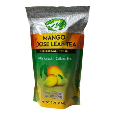 Mango Loose Leaf Herbal Tea, 100% Natural Caffeine Free, No Added Colors or Preservatives, 2 oz