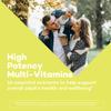 AIDO VITA Premium Multivitamin Gummies for Adults - Mixed Blueberry Cherry Flavor with Essential Vitamins A, B, C, D, E, Biotin, Zinc for Immune, Energy & Hair Health 60 Day Supply(120 Count) view 3