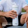 PerfectShaker LUMA Premium Stainless Steel Shaker with Built-in Straw - Double Wall Vacuum Insulated, Leak-Proof, Non-Toxic, ActionRod Mixing Gym, Fitness & Travel Protein Shaker - 22oz (White) view 2