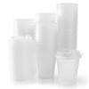 Datyiiha 100 Set Frosted Plastic Cups with Sip Lids Clear Disposable Drinking Cups for Wedding Reception Stadium Bulk Cups,12 Oz view 1