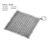 Metal Cleaning Brush - Cast Iron Cleaner Kitchen Rust Pot Pans Cleaning Scrubber Steel Scraper Brush Kit (10x10cm) view 2