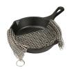 Metal Cleaning Brush - Cast Iron Cleaner Kitchen Rust Pot Pans Cleaning Scrubber Steel Scraper Brush Kit (10x10cm) view 3