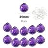 10pcs 0.78in 20mm Window Prism Chandelier Crystals Replacement Prisms Hanging Crystals for Chandeliers Catcher for Suncatchers Crystal Prism for Homecoming Supplies (10, Dark Purple, Small) view 2