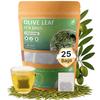 Olive Leaf Tea Bags 25 Bags (Premium Dried Olive Leaf Tea - 25 Count), Natural Extract Caffeine-Free Herbal Tea for Health & Immune Support view 1