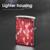 Lighter Cases, Love Heart Print Metal Lighter Case Reusable Lighter Sleeve view 4