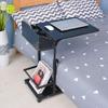 Overbed Table with Locking Swivel Wheels, Adjustable Hospital Bedside Table, Movable Food Tray Desk with Storage, Rolling Table view 1