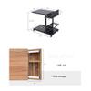Overbed Table with Locking Swivel Wheels, Adjustable Hospital Bedside Table, Movable Food Tray Desk with Storage, Rolling Table view 2