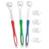 tomvorks 3 - Pack Childrens Autism Sensory Gum Care Toothbrush Set, Easy to Use and Maintain, Durable Material, Designed for Independence, with 4 Replaceable Brush Heads view 1