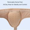 Hernia Belts for Men Inguinal, Hernia Support for Men with 2 Removable Compression Pads, Comfortable Material, Easy to Put on and Take Off(Natural,X-Large) view 3