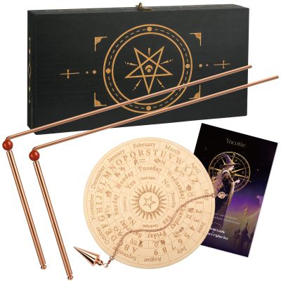 Yncotte 99.9% Copper Dowsing Rods - 2-Pack Divining Rods with Bag - Copper Bars Ghost Hunting Equipment & Witchcraft Divination Tools, Spirits, Detect Gold, Water, Dowsing Gifts Set