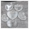DIOBFZFY 1pc 120-150g Bowl White Gypsum Heart Moon Minerals Stone Seven Decor Crafts Ornaments Gem view 4